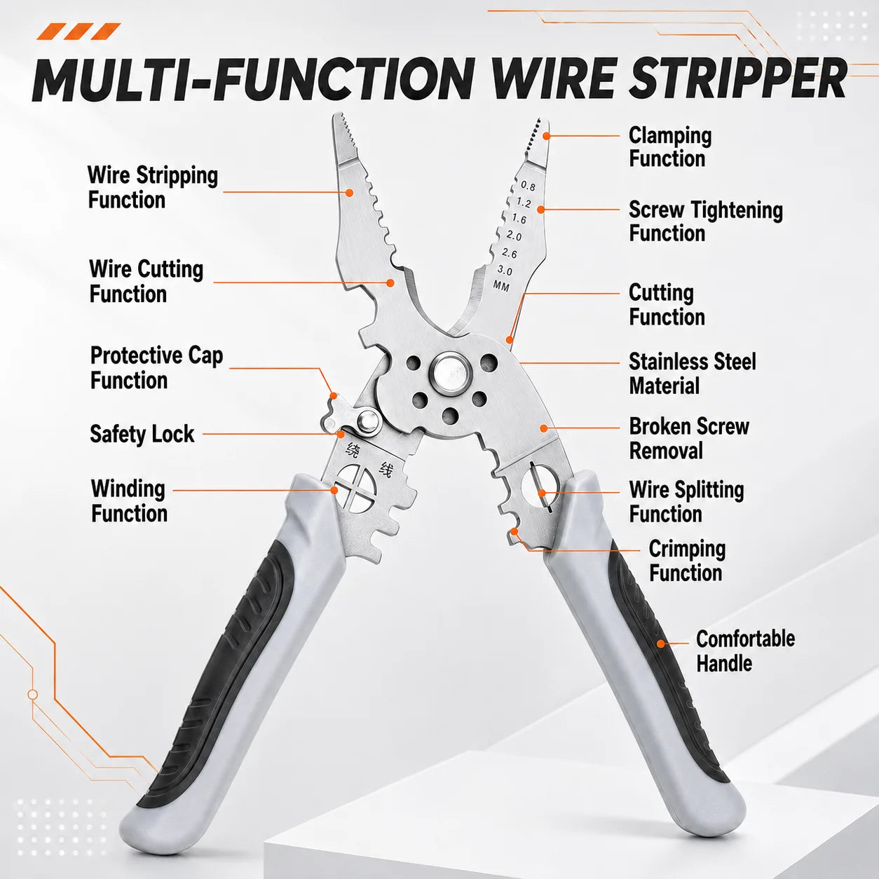 Industrial Wire Stripper Cutter Crimper