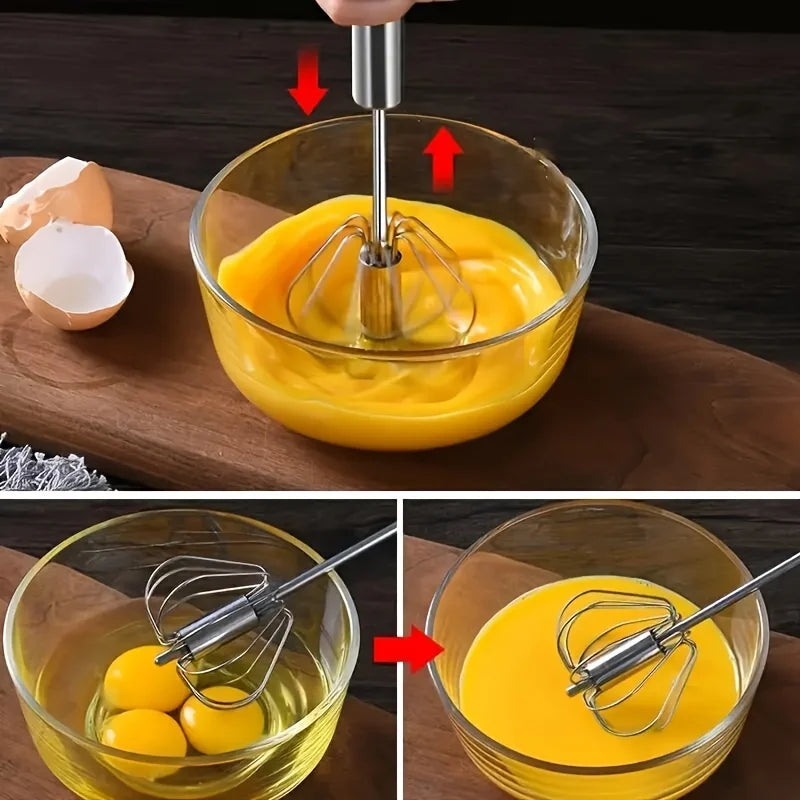 Stainless Steel Egg Beater Semi-automatic