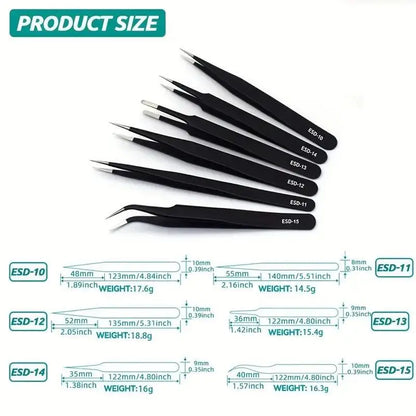 Precision Long Tweezers Anti-static