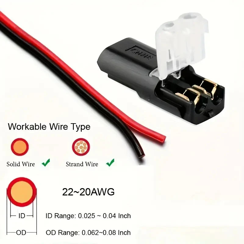 2-pin Pluggable Wire Connectors Nylon
