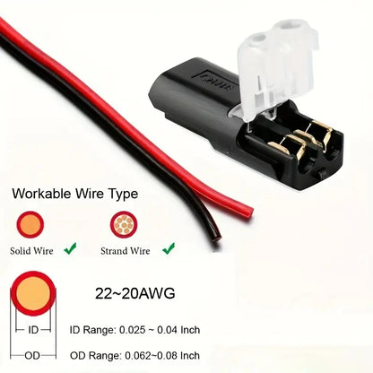 2-pin Pluggable Wire Connectors Nylon
