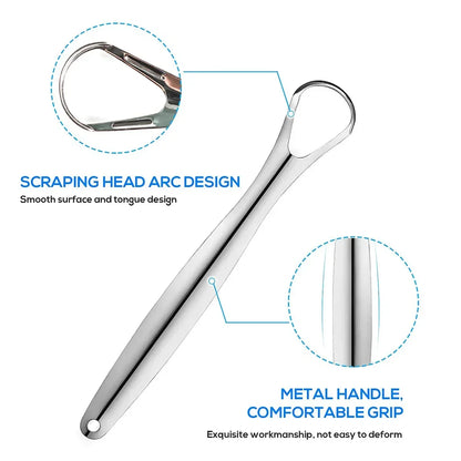 Metal Tongue Scraper Cleaner Adults