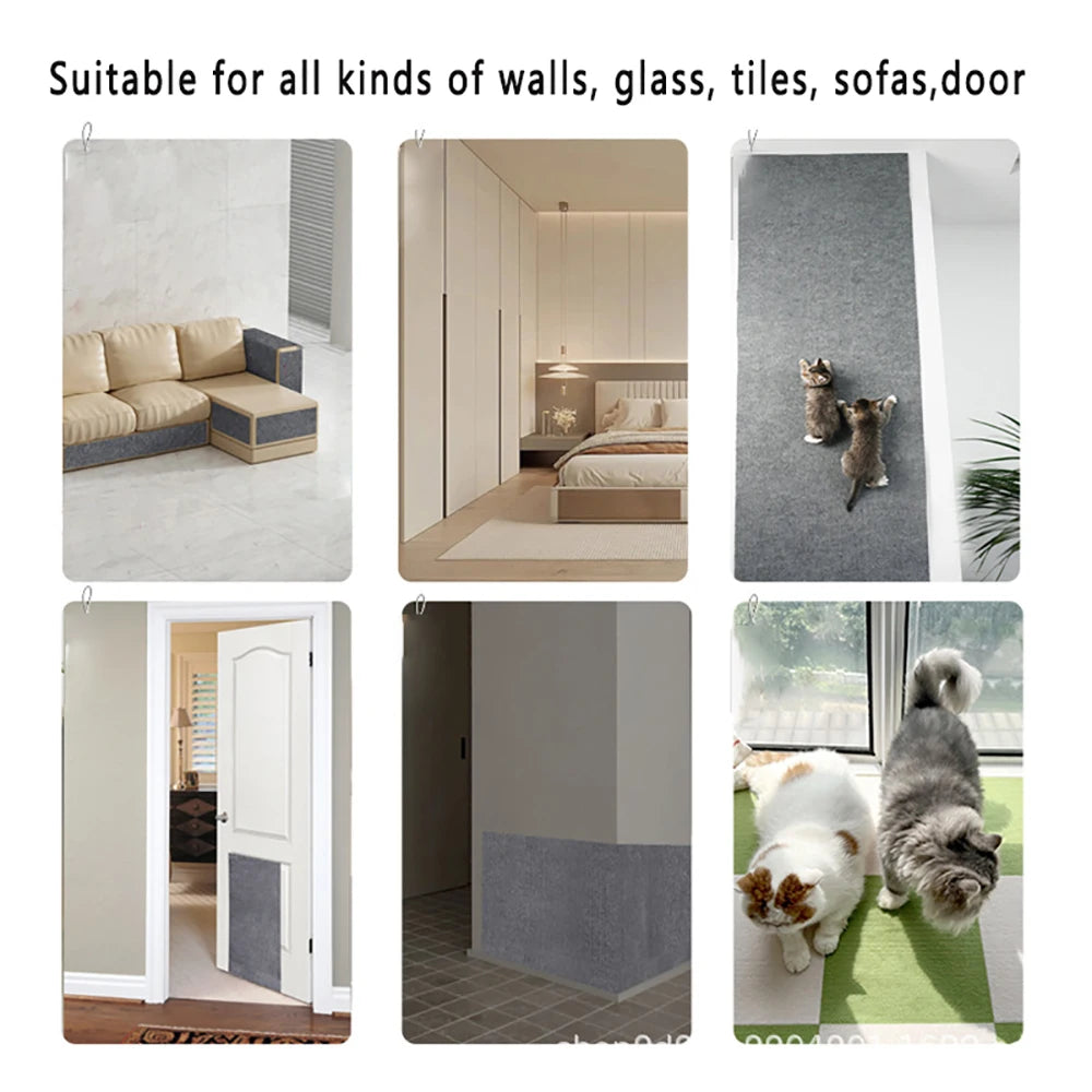 Self-adhesive Cat Scratching Mat Trimmable