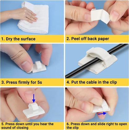 Cable Organizer Clips Cord Holder