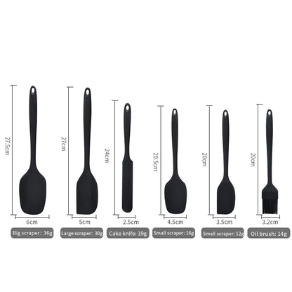 Silicone Kitchenware 6-piece Cream Scraper