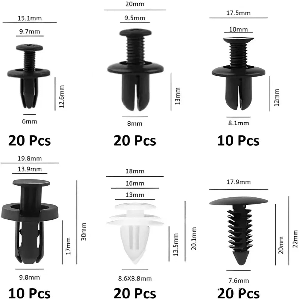 Auto Fastener Clips Kit Multi-size