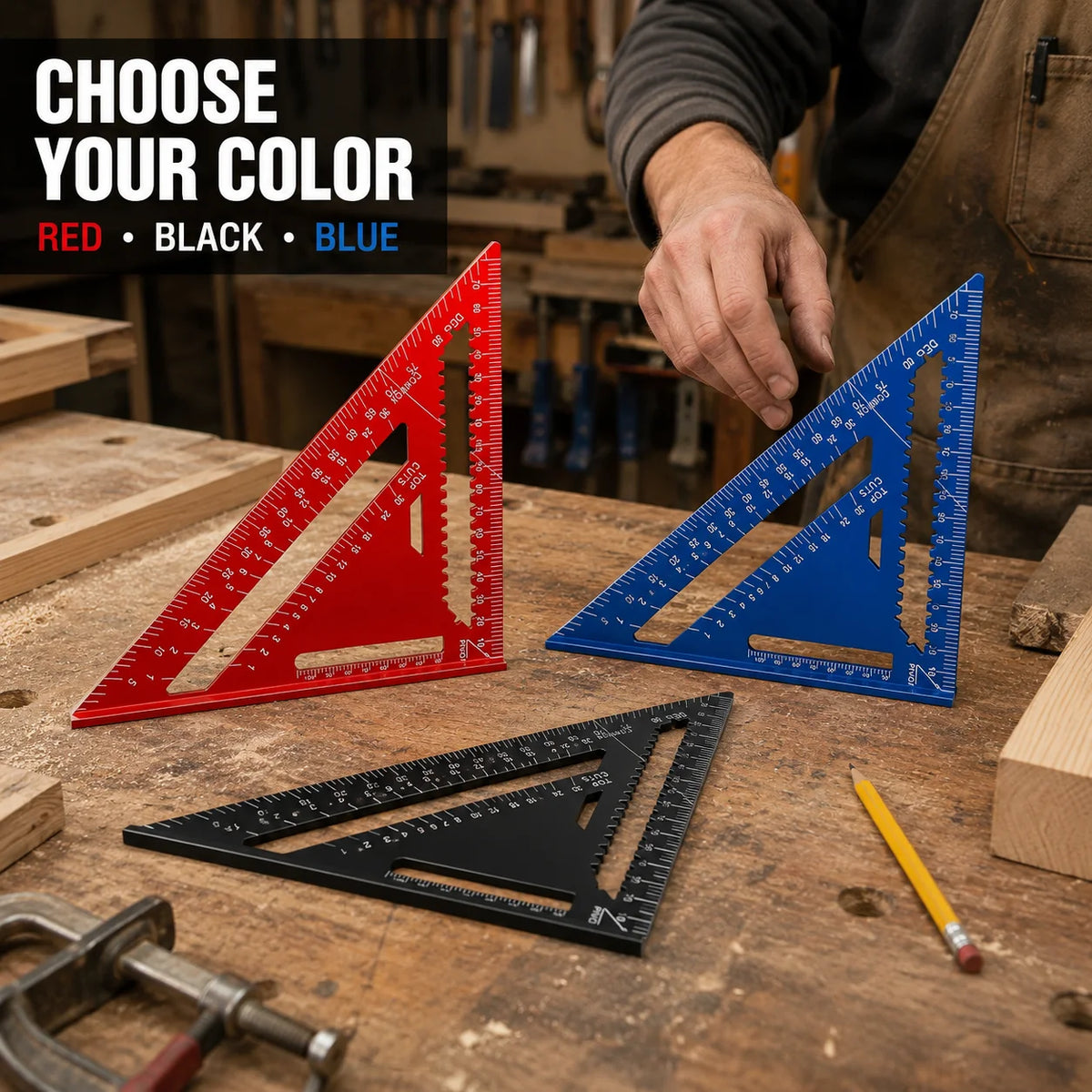 Precision Aluminum Square Red Triangle