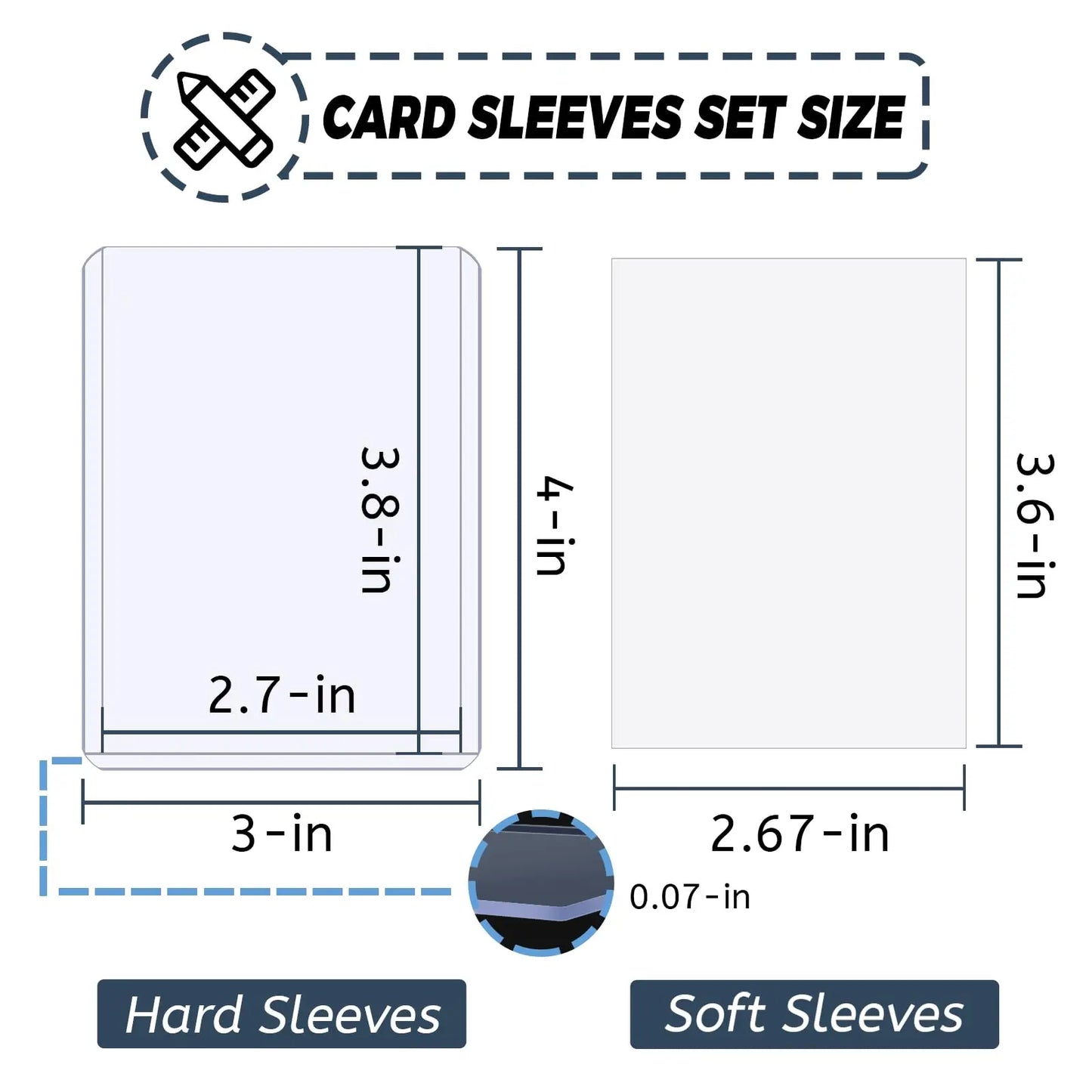 Card Sleeves Hard Soft Holder