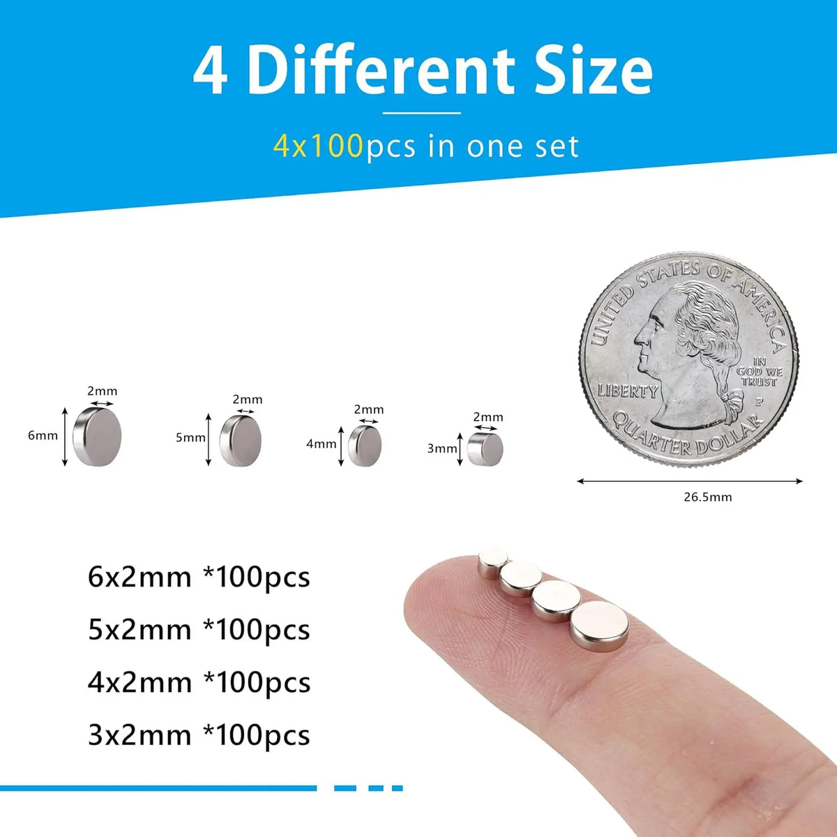 Tiny Magnets Different Size Fridge