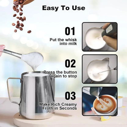 Milk Frother USB Rechargeable Speeds