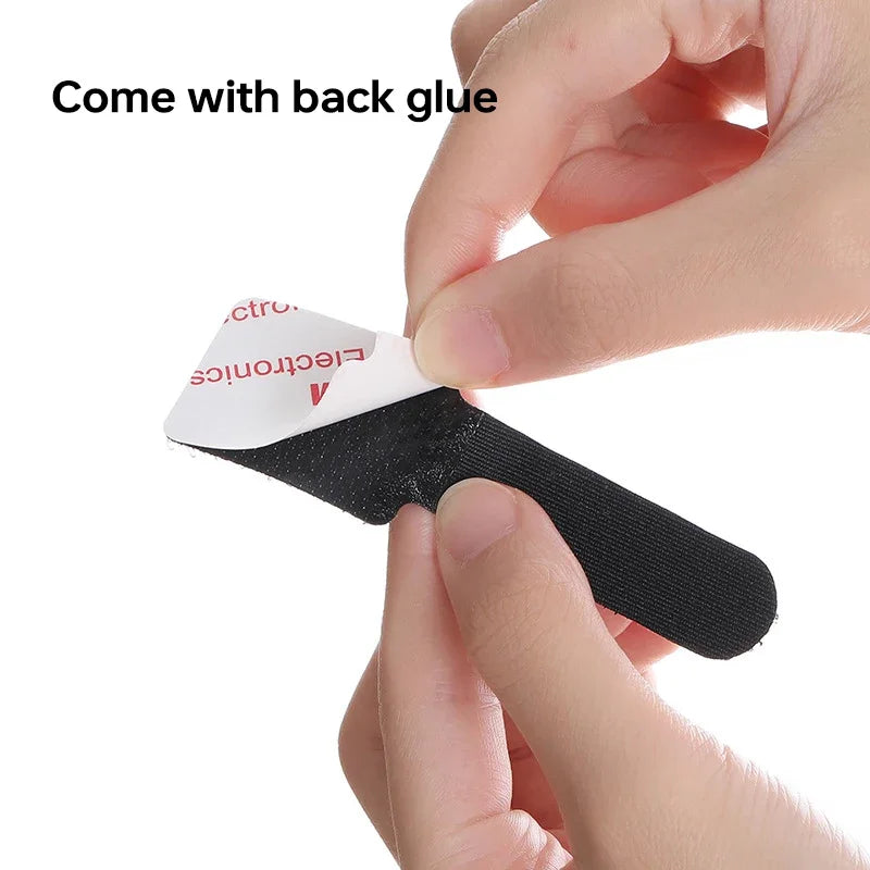 Adhesive Cable Management Straps Reusable