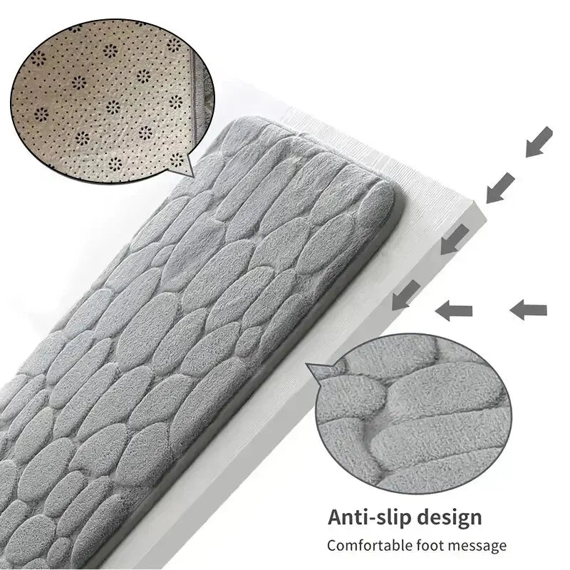 Embossed Fiber Carpet Bathroom Living