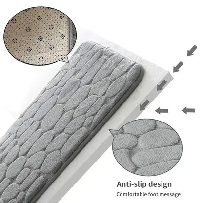Embossed Fiber Carpet Bathroom Living