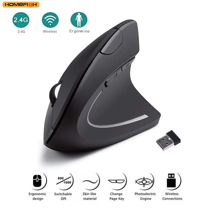 Homefish Vertical Mouse Ergonomic Wireless