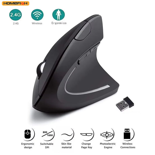 Homefish Vertical Mouse Ergonomic Wireless