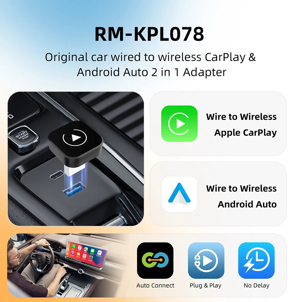2in1 Wireless Carplay Dongle Auto