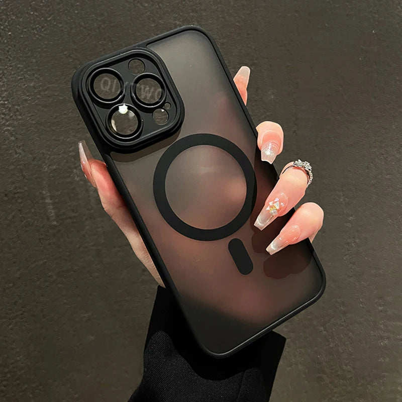 Luxury Matte Armor Magnetic Wireless