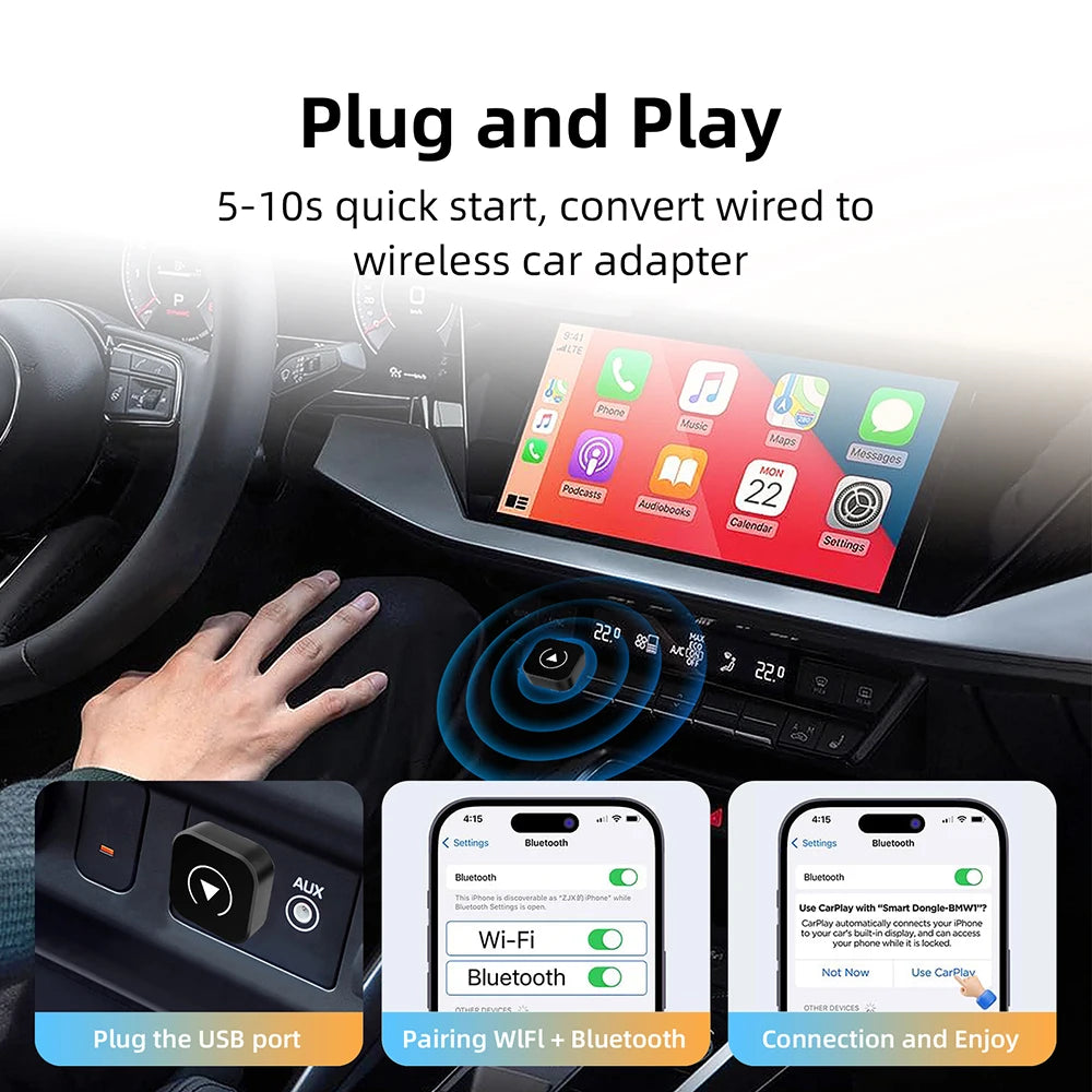 2in1 Wireless Carplay Dongle Auto