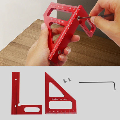 Woodworking Square Protractor Aluminum Alloy