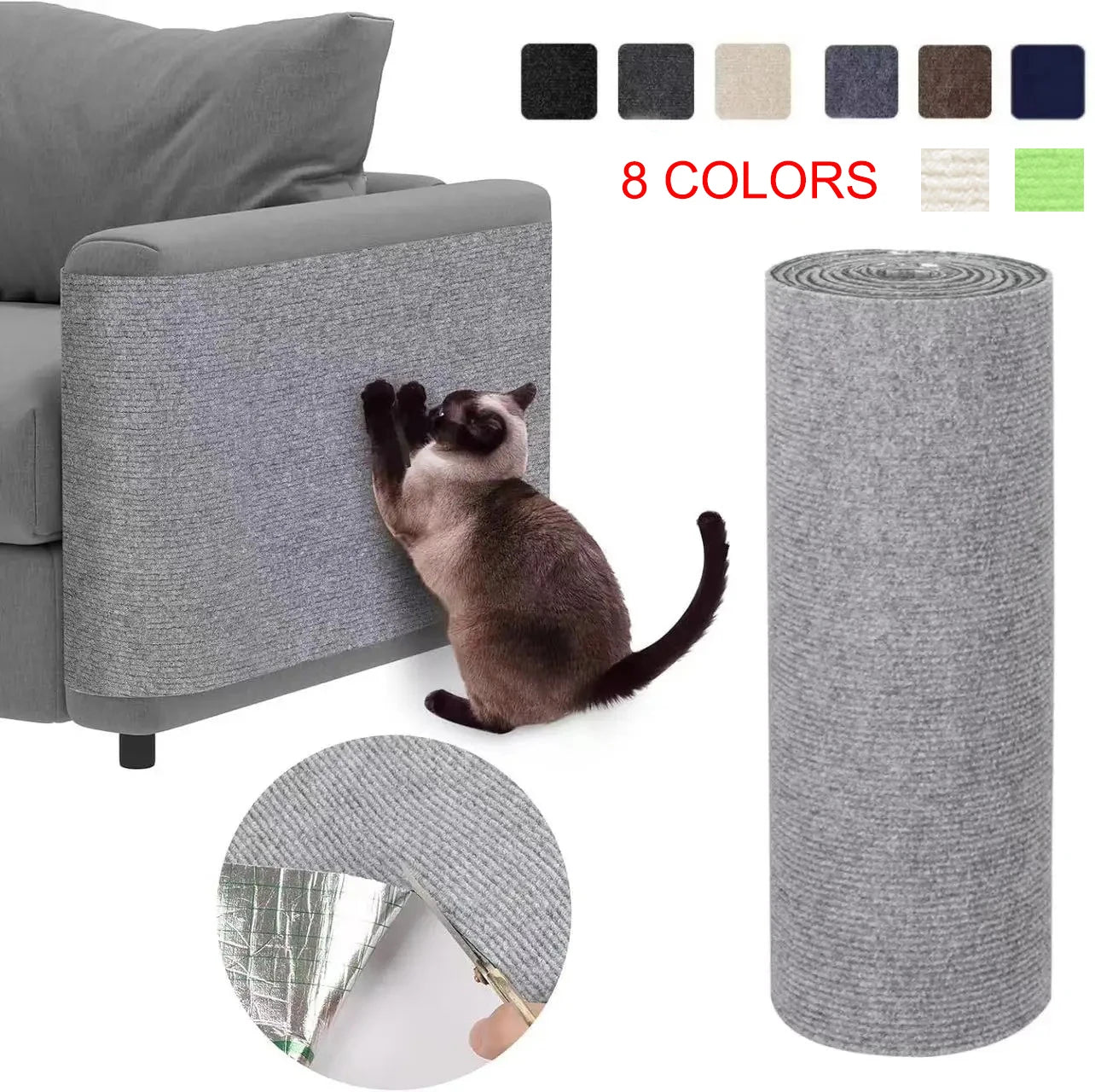 Self-adhesive Cat Scratching Mat Trimmable