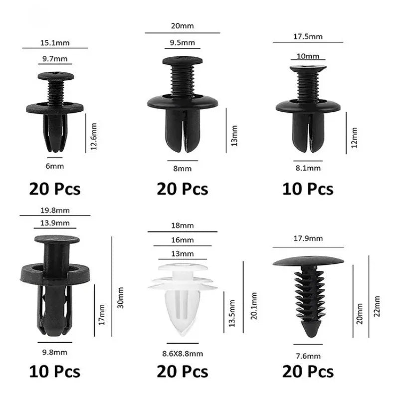Auto Fastener Clip Assortment Car