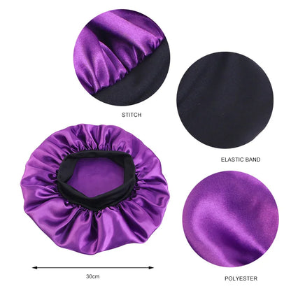 Women's Satin Solid Bonnets Wide-brimmed