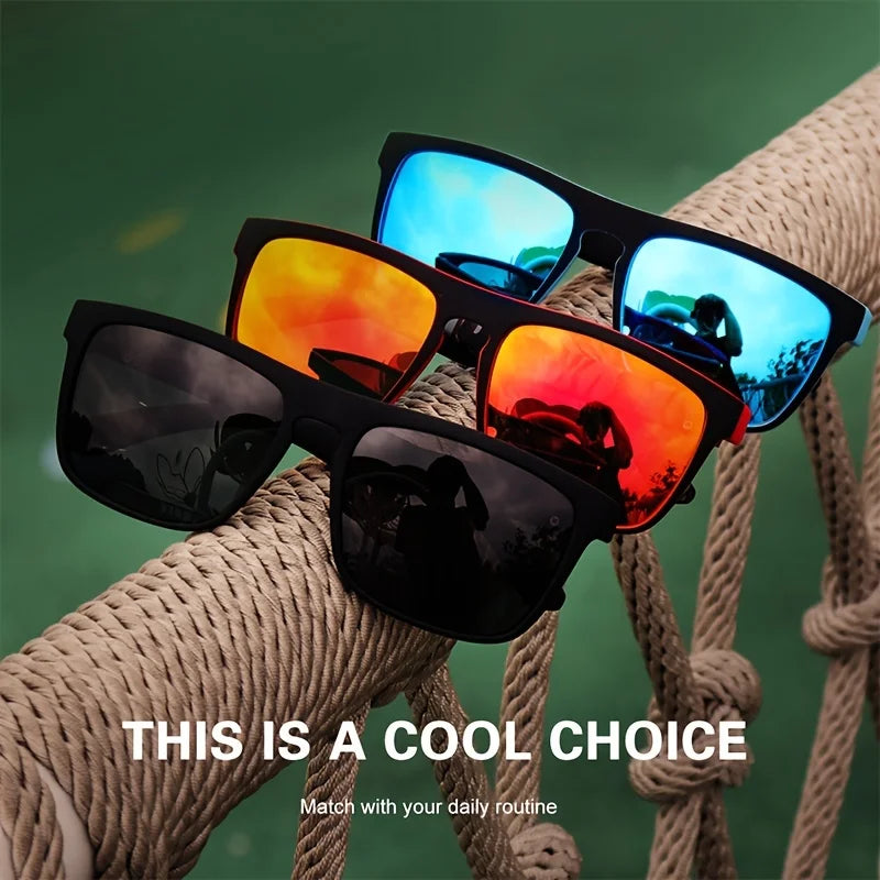 Vintage Square Polarized Sunglasses Men