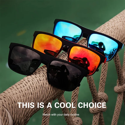 Vintage Square Polarized Sunglasses Men