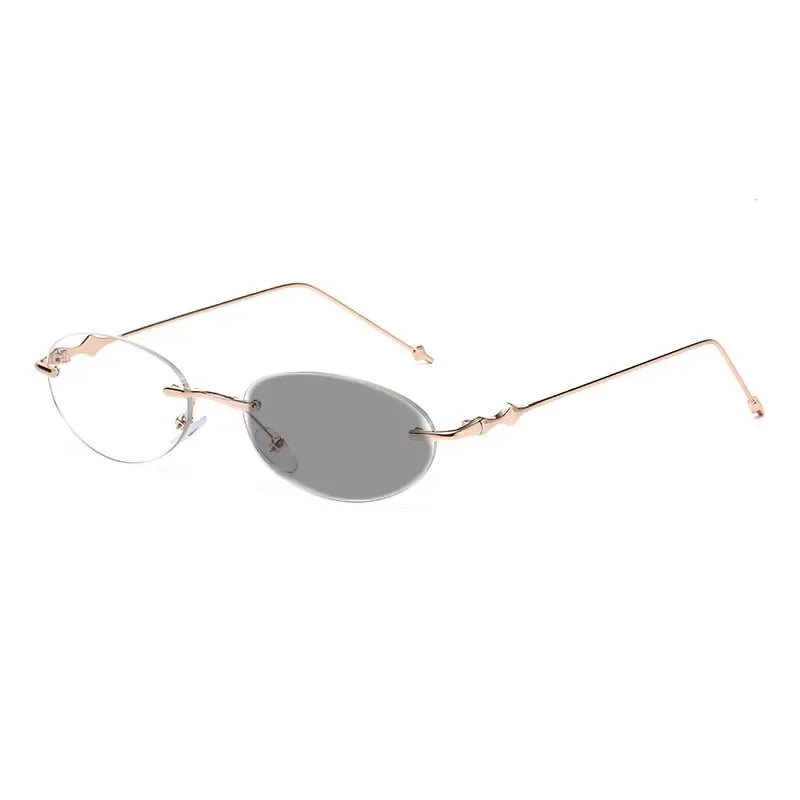 Oval Photochromic Myopia Glasses Women