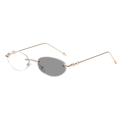Oval Photochromic Myopia Glasses Women