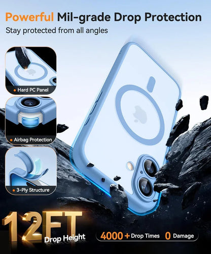 Magnetic Matte Translucent Armor Shockproof