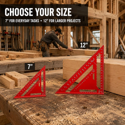 Precision Aluminum Square Red Triangle