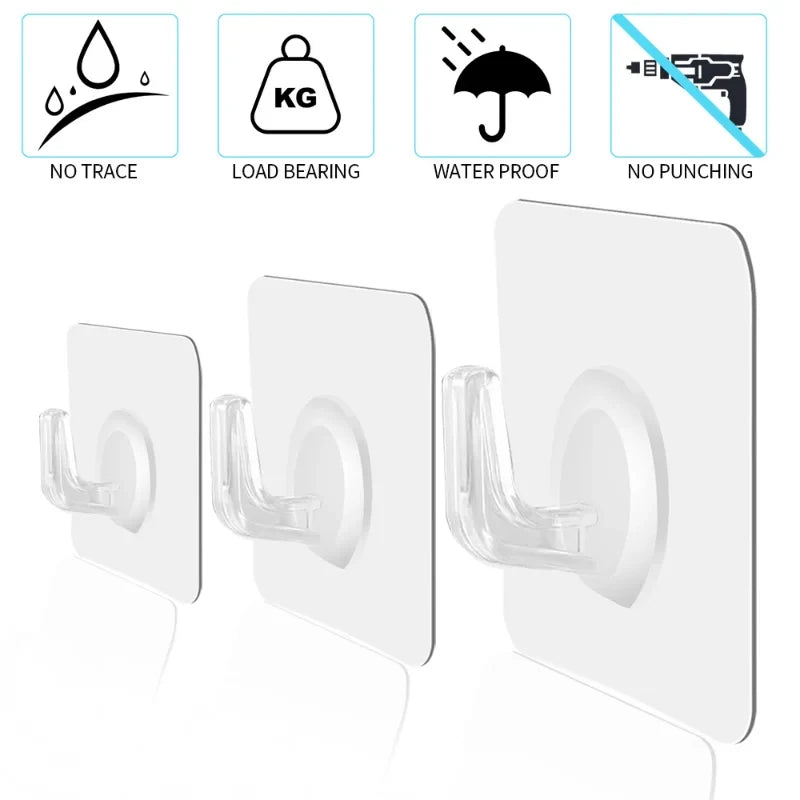 Self-adhesive Hook Transparent Door Wall