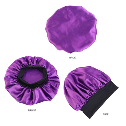 Women's Satin Solid Bonnets Wide-brimmed