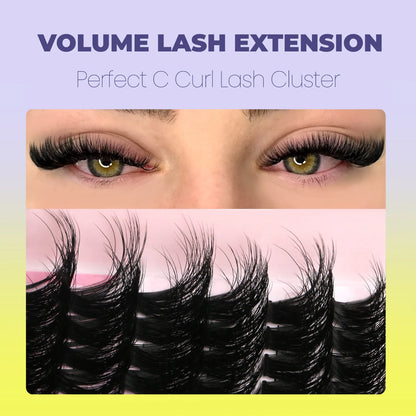 Groinneya Lashes Clusters Cat Eyelashes