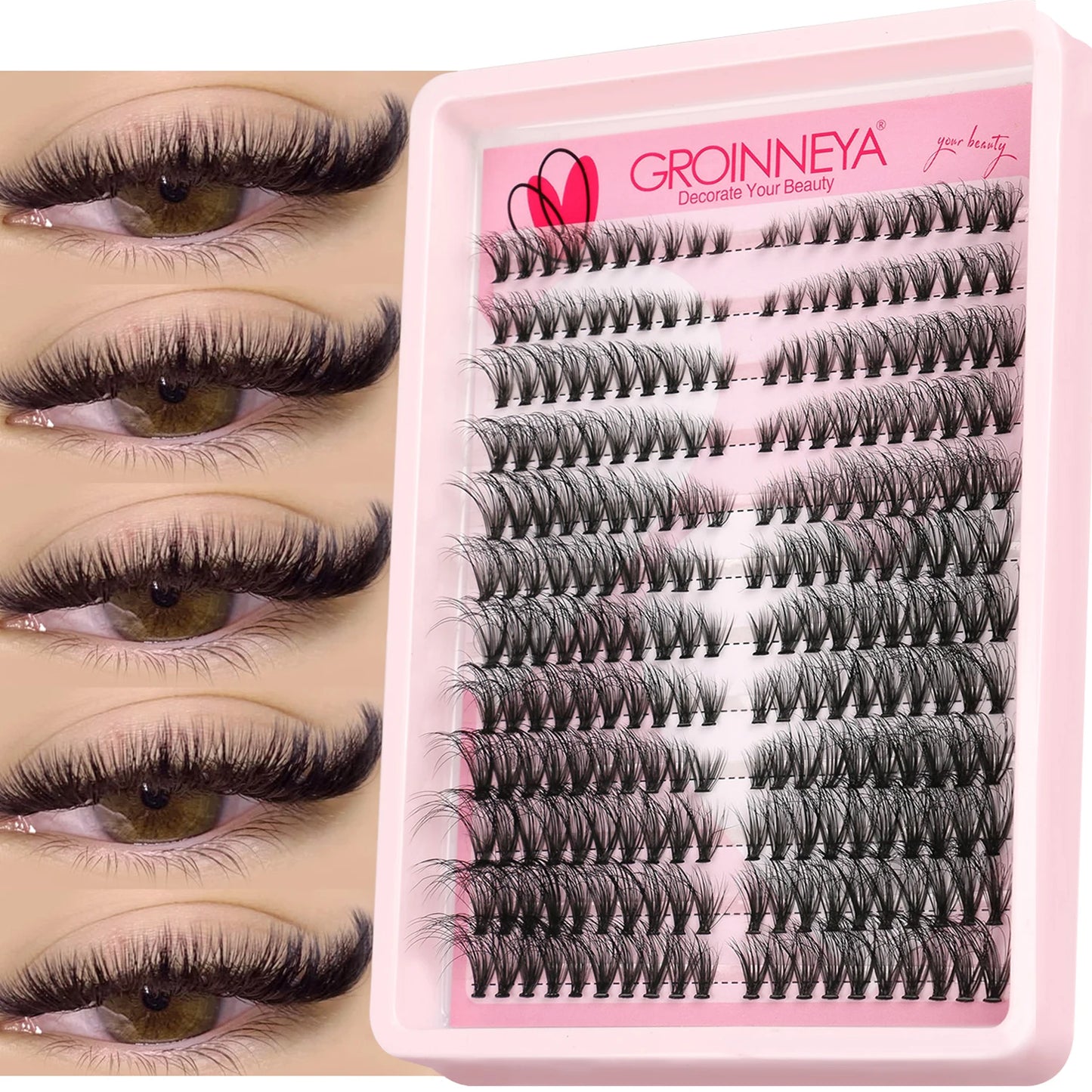 Groinneya Lashes Clusters Cat Eyelashes