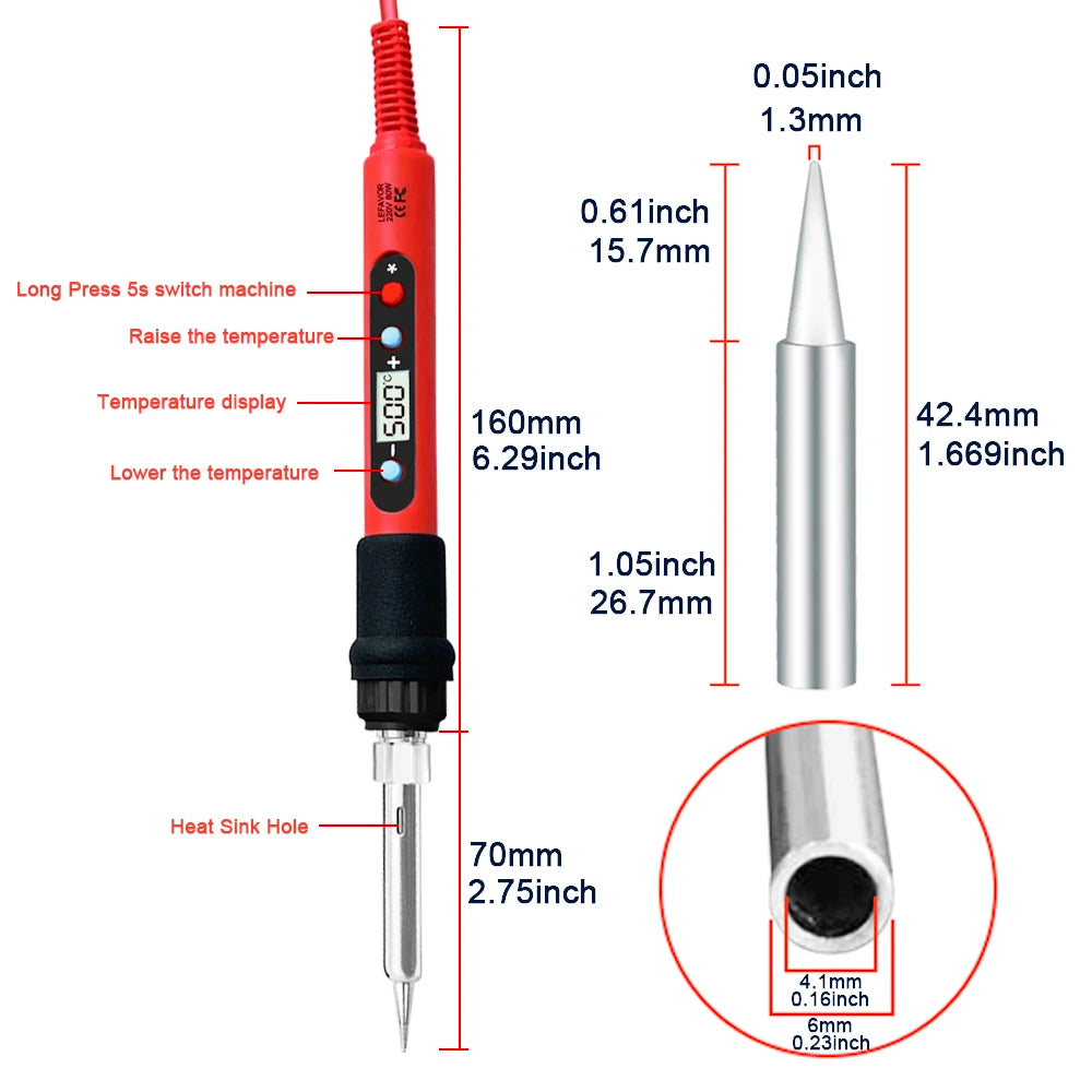 Soldering Iron Kit Adjustable Temperature